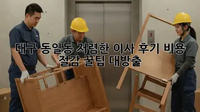 대구 동일동 저렴한 이사 후기: 비용 절감 꿀팁 대방출!